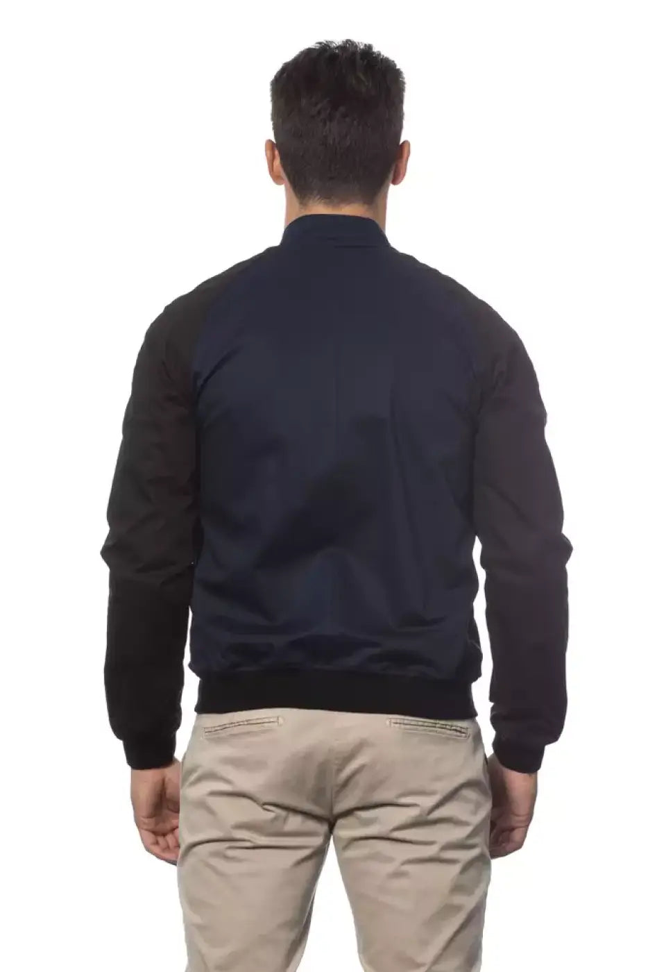 Verri Blue Cotton Men’s Bomber Jacket
