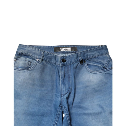 VERRI Blue Washed Cotton Skinny Fit Jeans for Modern Everyday Style Verri