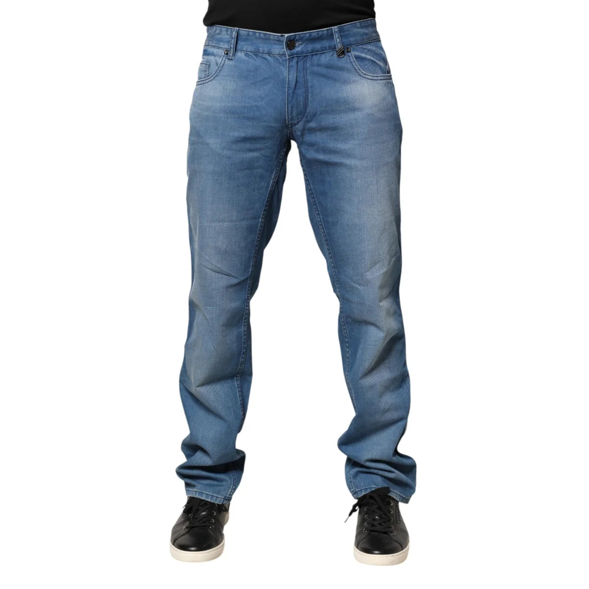 VERRI Blue Washed Cotton Skinny Fit Jeans for Modern Everyday Style Verri