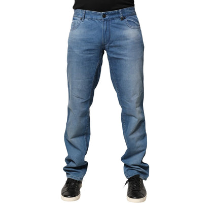 VERRI Blue Washed Cotton Skinny Fit Jeans for Modern Everyday Style Verri