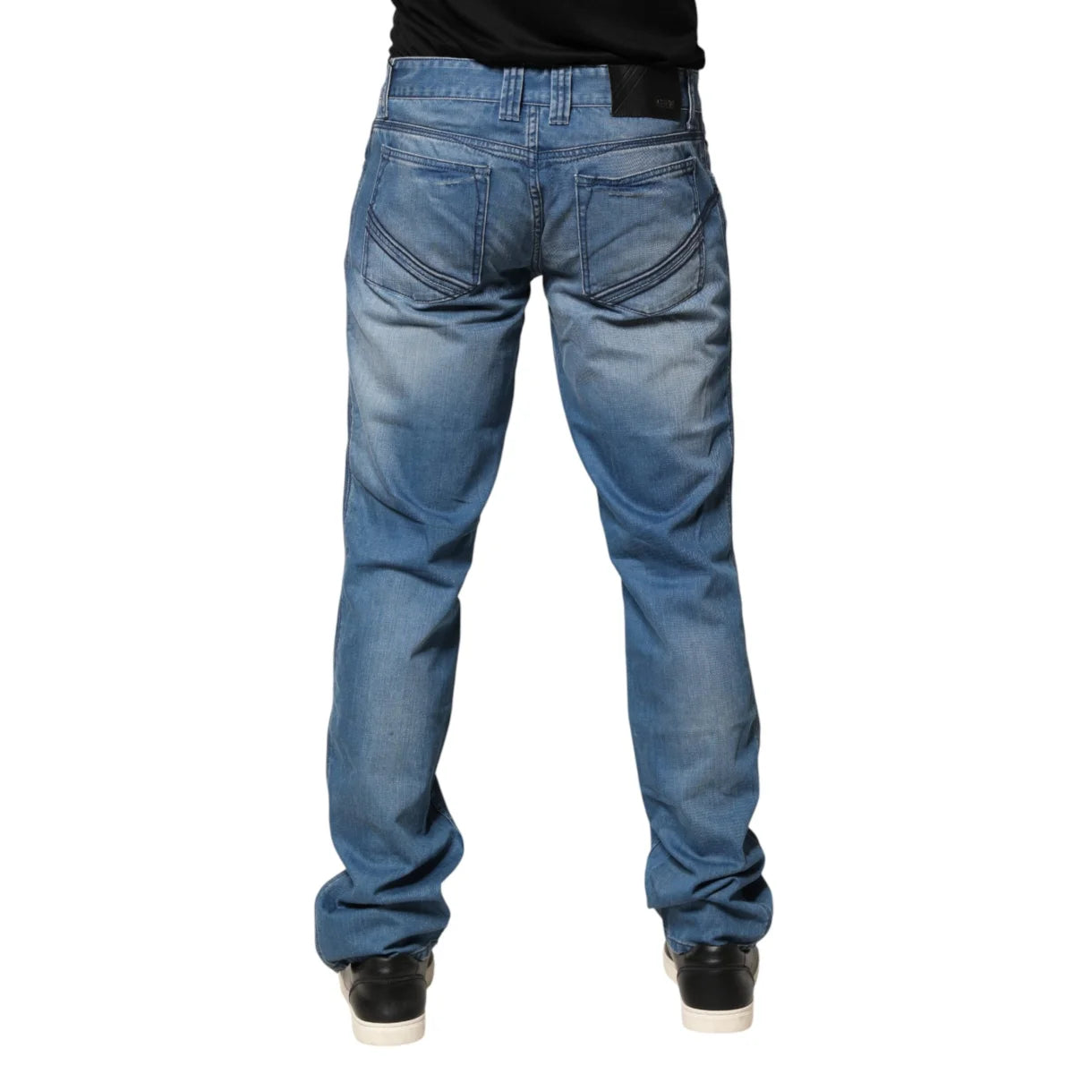 VERRI Blue Washed Cotton Skinny Fit Jeans for Modern Everyday Style Verri