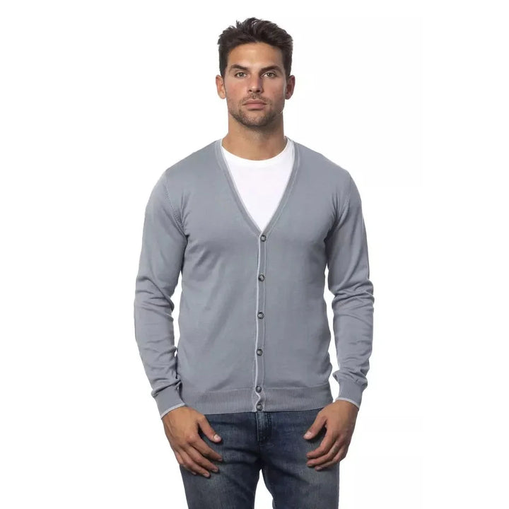 Verri Gray Cotton Cardigan