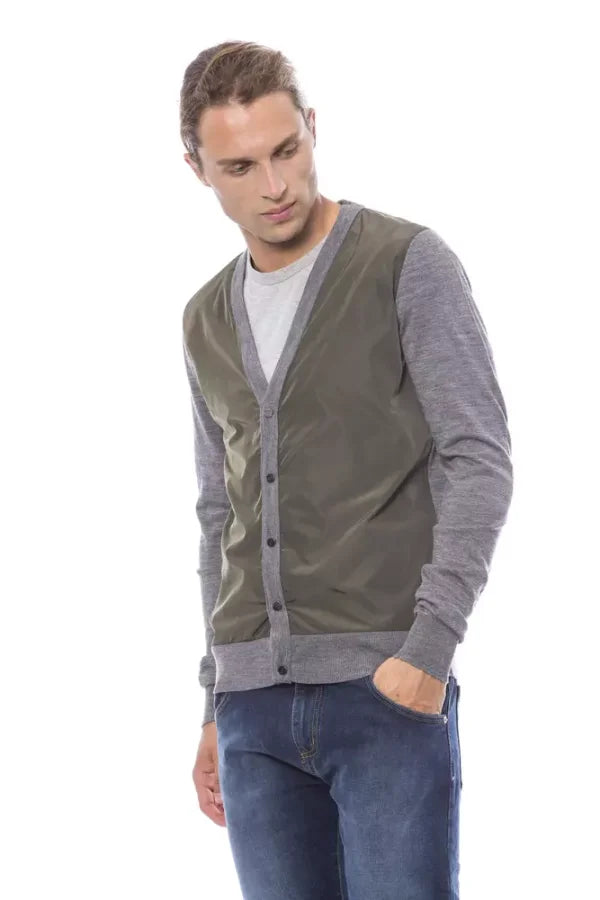 Verri Gray Wool Men’s Cardigan