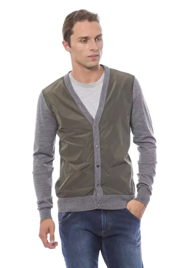 Verri Gray Wool Men’s Cardigan