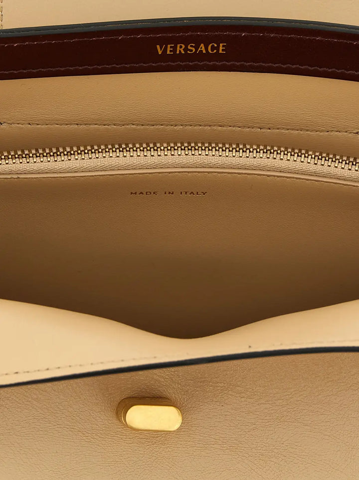 Versace Beige Calfskin Shoulder Bag