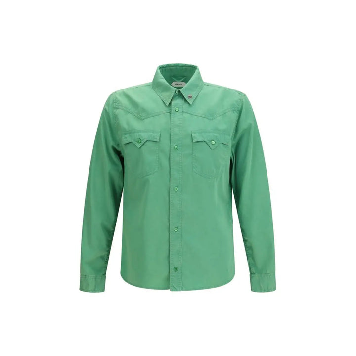 Versace Bicolor Cotton Shortsleeve Shirt