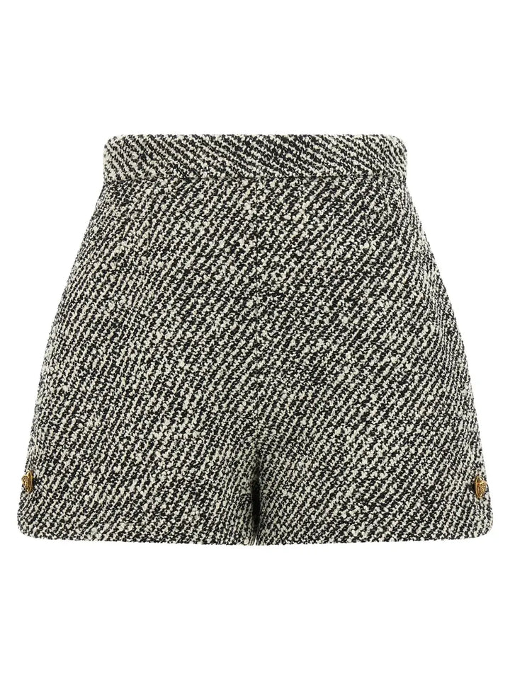 Versace Bicolor Virgin Wool Bermuda Shorts