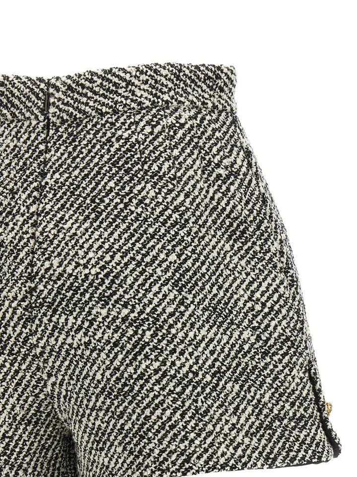 Versace Bicolor Virgin Wool Bermuda Shorts