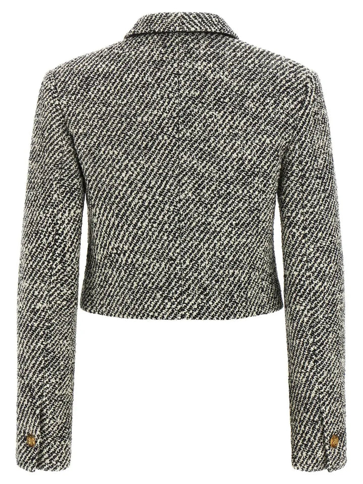 Versace Bicolor Virgin Wool Full-length Jacket