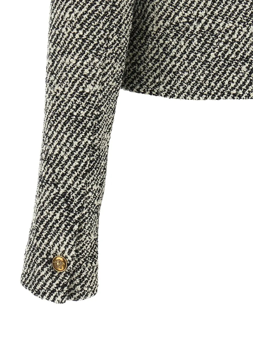 Versace Bicolor Virgin Wool Full-length Jacket