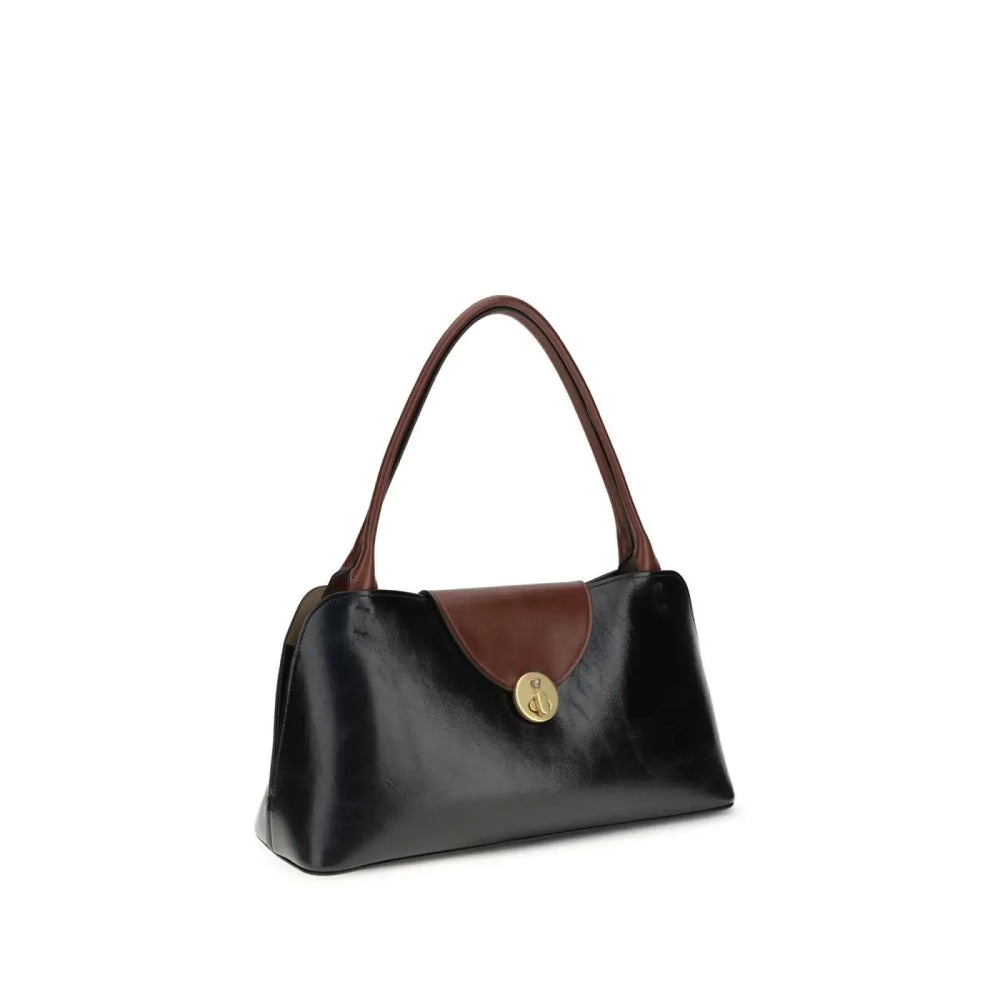Versace Black Calf Leather Bos Taurus Shoulder Bag