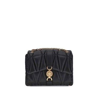 Versace Black Calf Leather Bos Taurus Shoulder Bag
