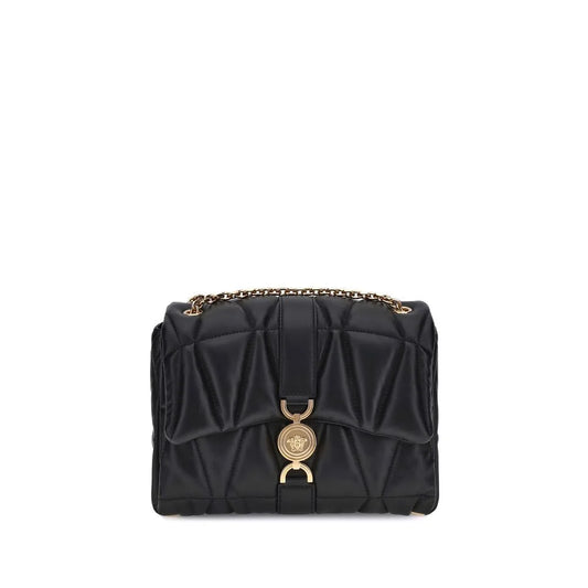 Versace Black Calf Leather Bos Taurus Shoulder Bag