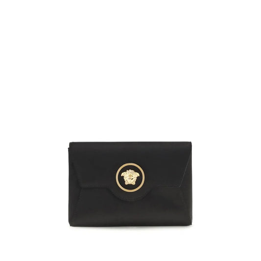 Versace Black Calf Leather Bos Taurus Shoulder Bag