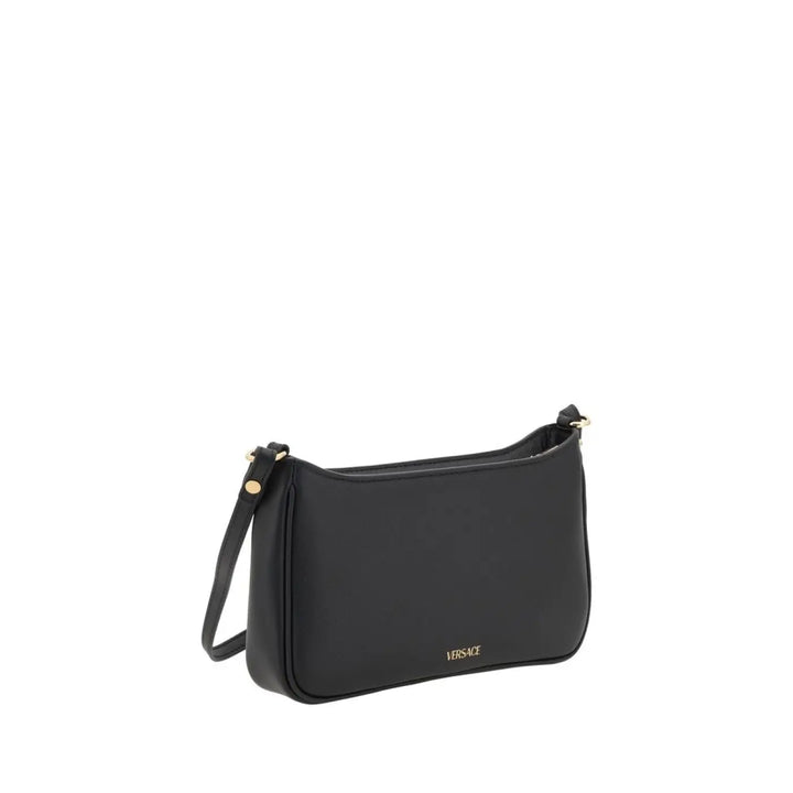 Versace Black Calf Leather Bos Taurus Shoulder Bag