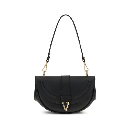 Versace Black Calf Leather Bos Taurus Shoulder Bag