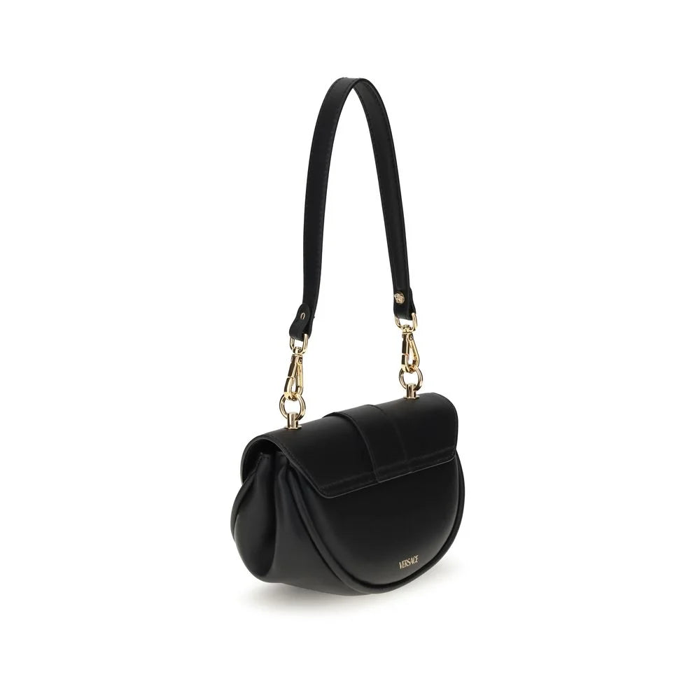 Versace Black Calf Leather Bos Taurus Shoulder Bag