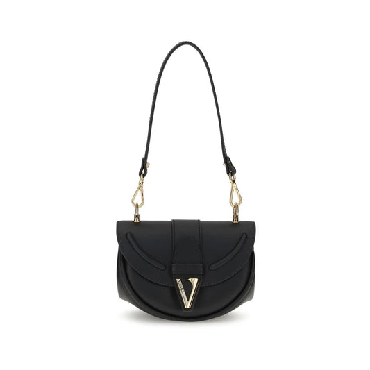 Versace Black Calf Leather Bos Taurus Shoulder Bag