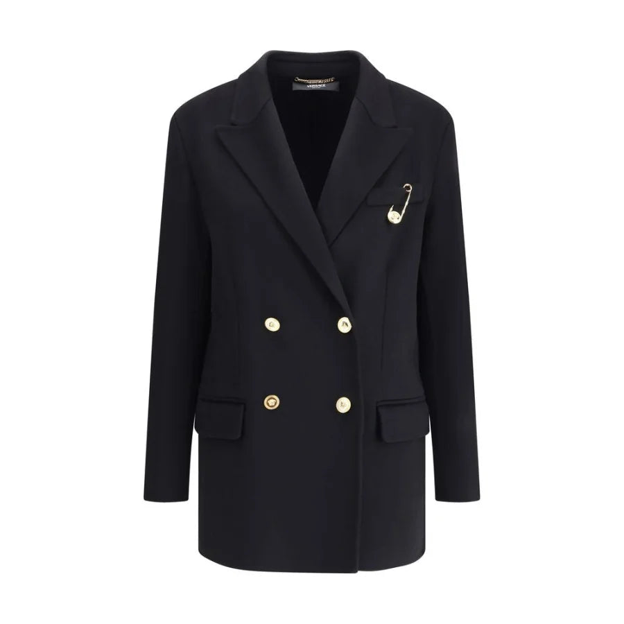 Versace Black Cashmere Coat