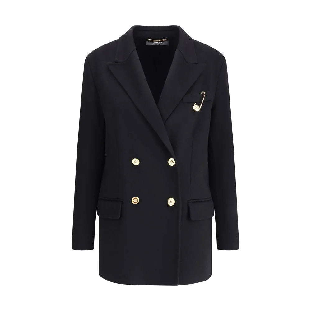 Versace Black Cashmere Coat
