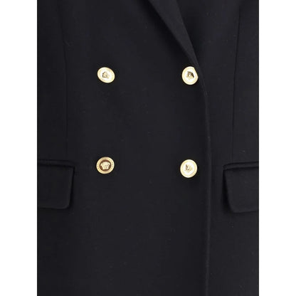 Versace Black Cashmere Coat