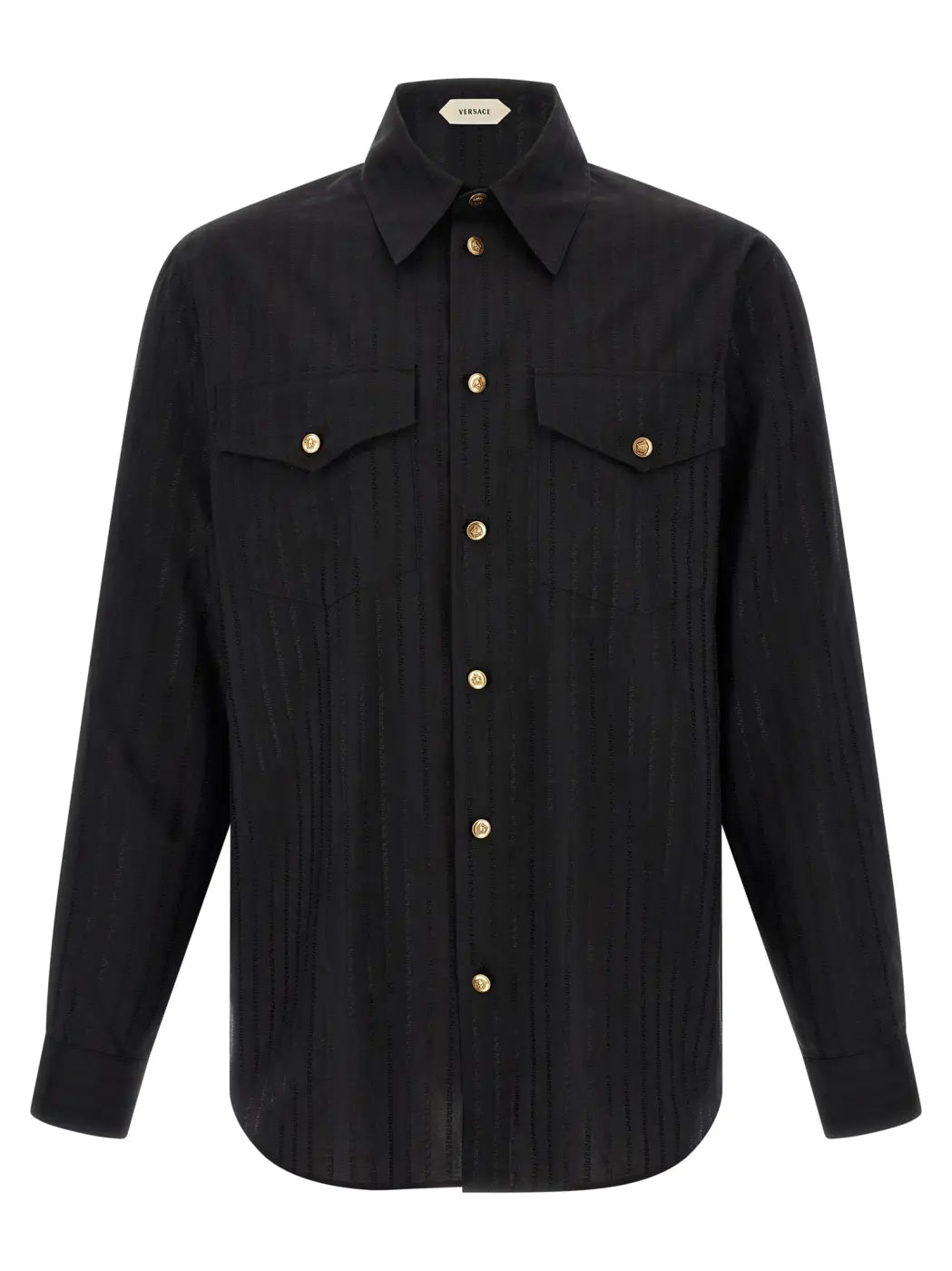 Versace Black Cotton Blouse