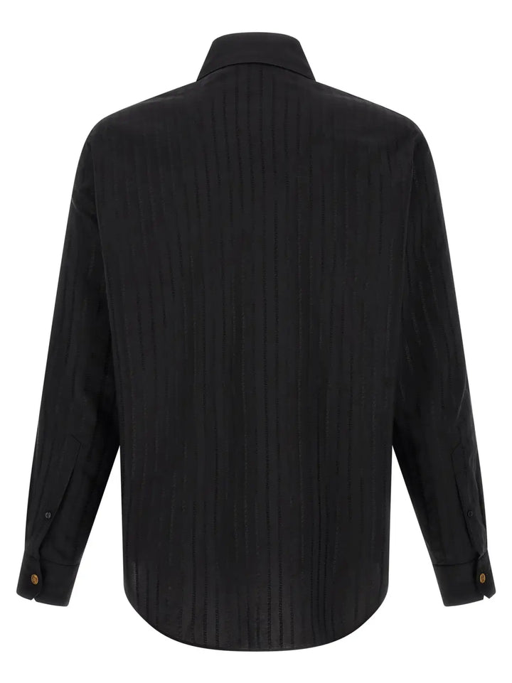 Versace Black Cotton Blouse