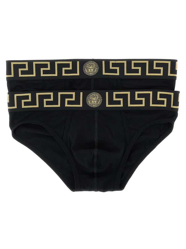 Versace Black Cotton Briefs