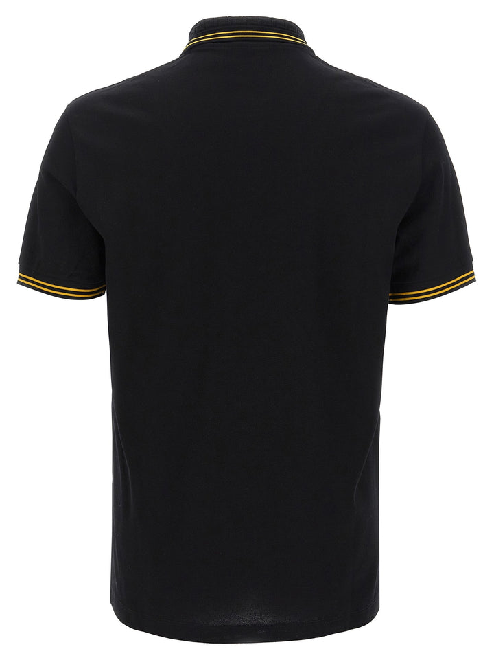 Versace Black Cotton Polo Shirt