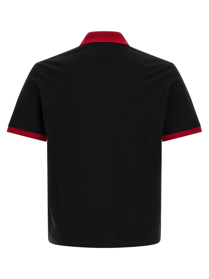 Versace Black Cotton Polo Shirt