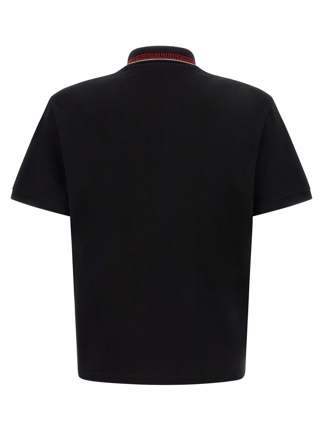 Versace Black Cotton Polo Shirt