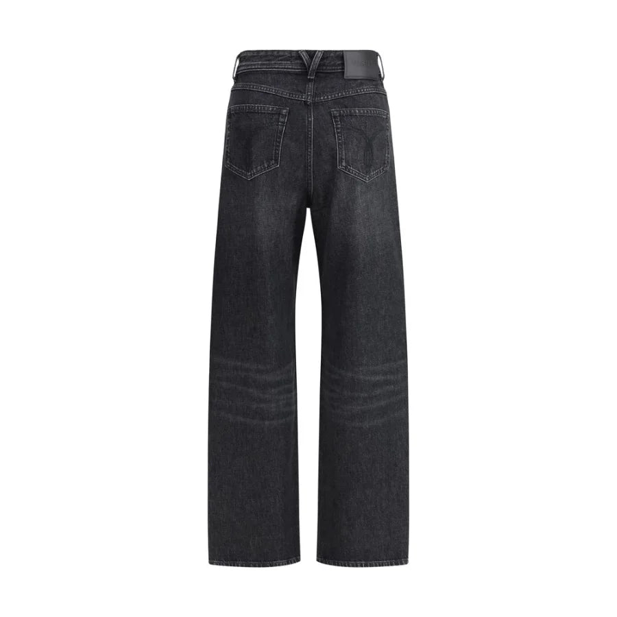 Versace Black Cotton Relaxed Fit Jeans
