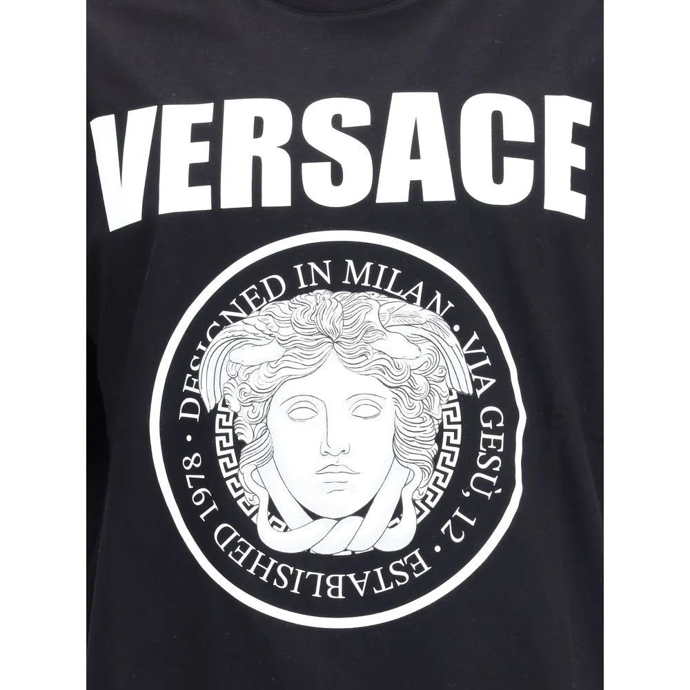 Versace Black Cotton T-Shirt