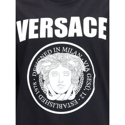 Versace Black Cotton T-Shirt