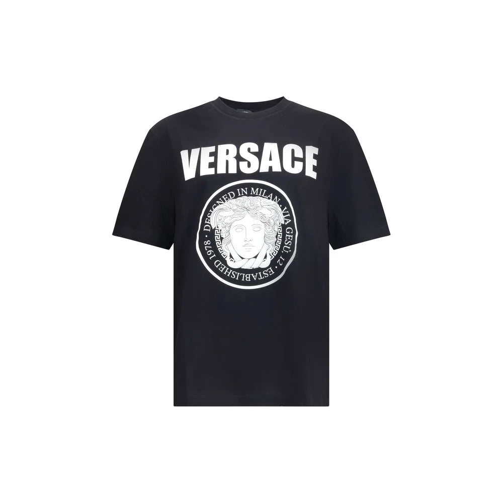 Versace Black Cotton T-Shirt