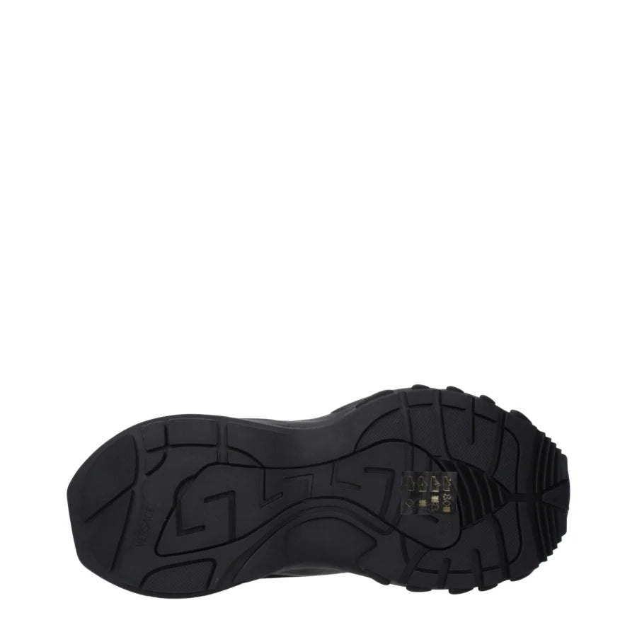 Versace Black Fabric Athletic Sneakers