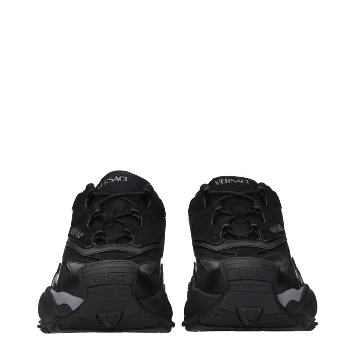Versace Black Fabric Athletic Sneakers