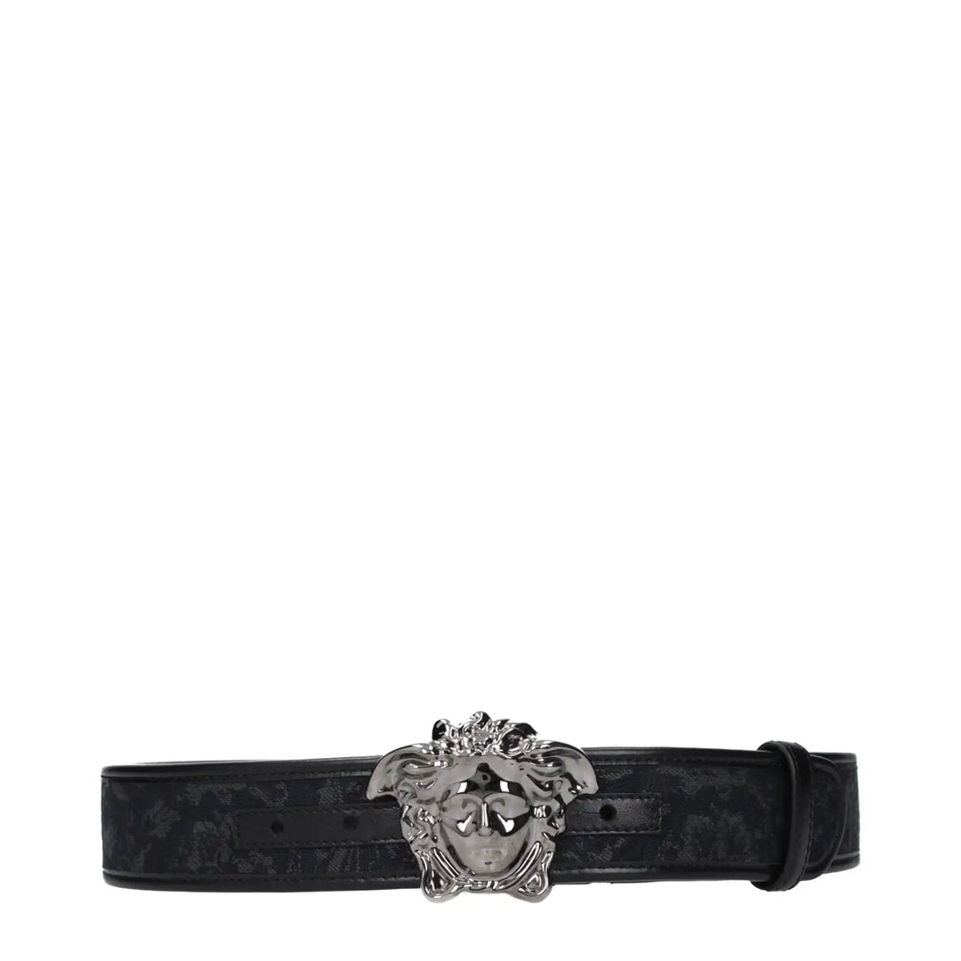 Versace Black Fabric Belt