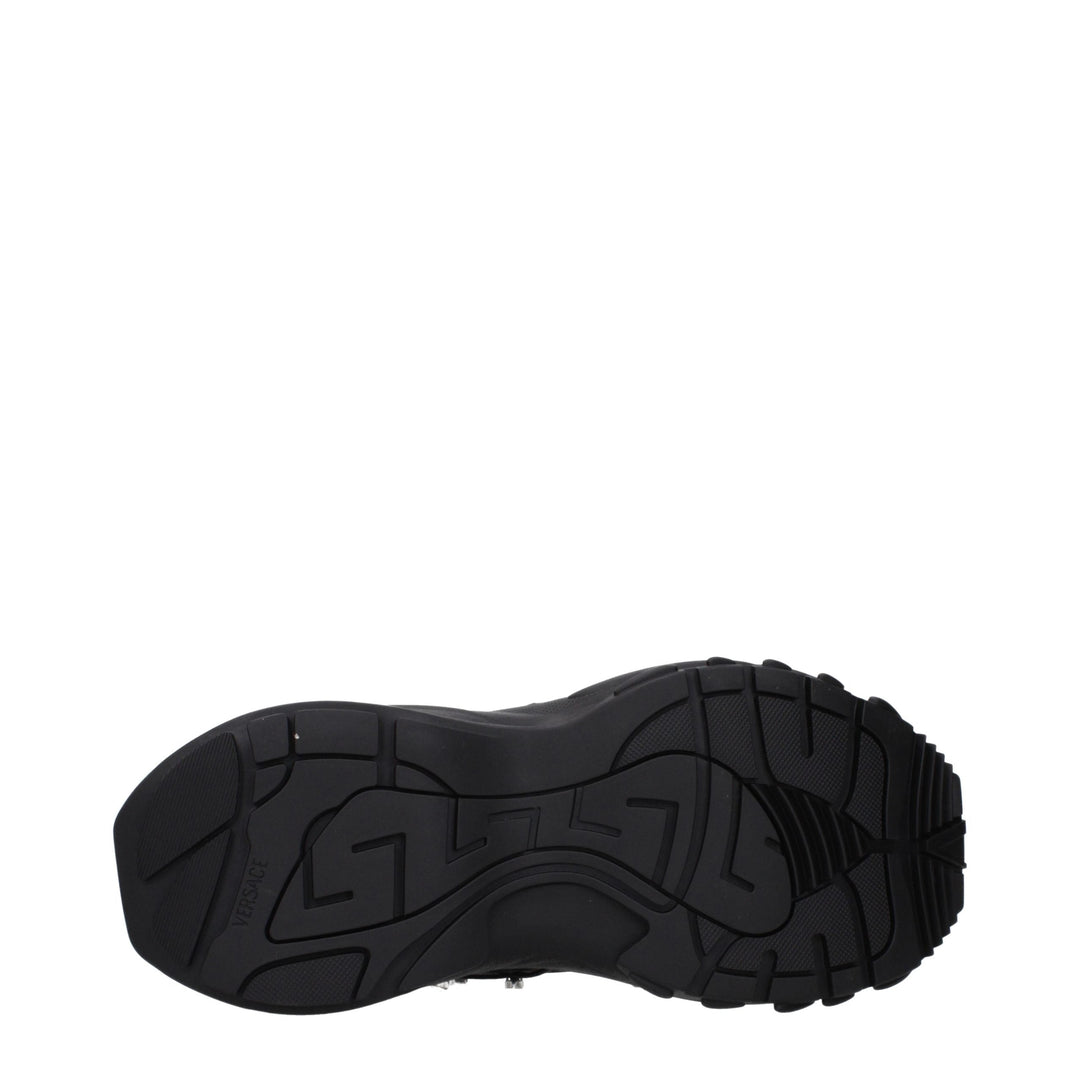 Versace Black Fabric Sneakers