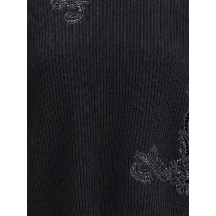 Versace Black Fleece Wool Sweatshirt