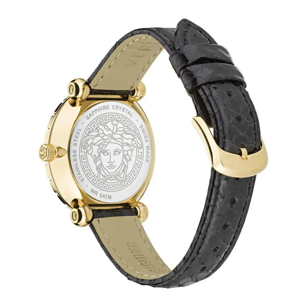 Versace Black Fur Dress Watch