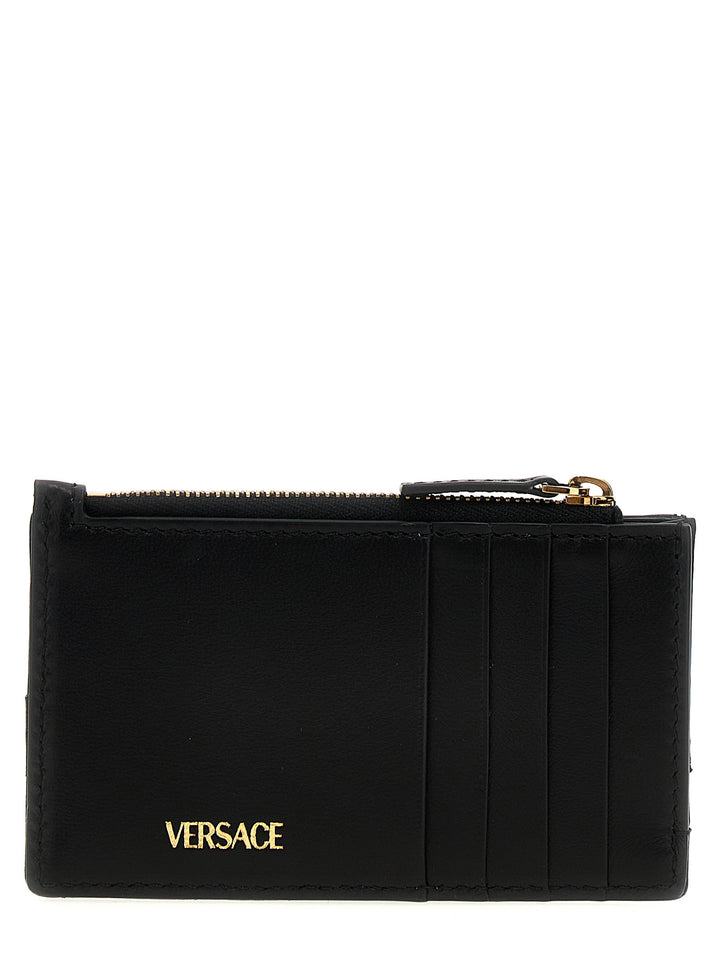 Versace Black Lamb Leather Cardholder
