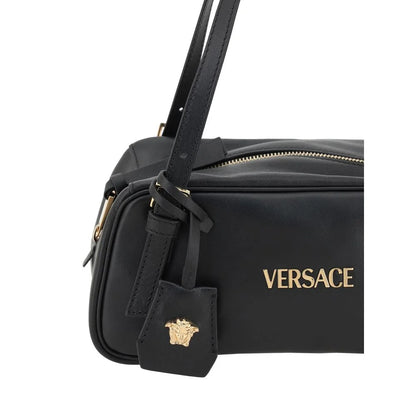 Versace Black Lamb Ovis Aries Shoulder Bag