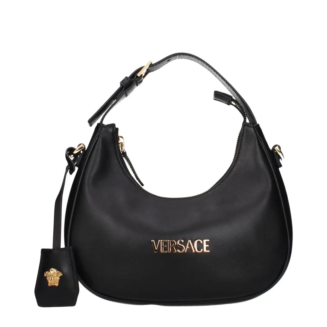 Versace Black Leather Handbag