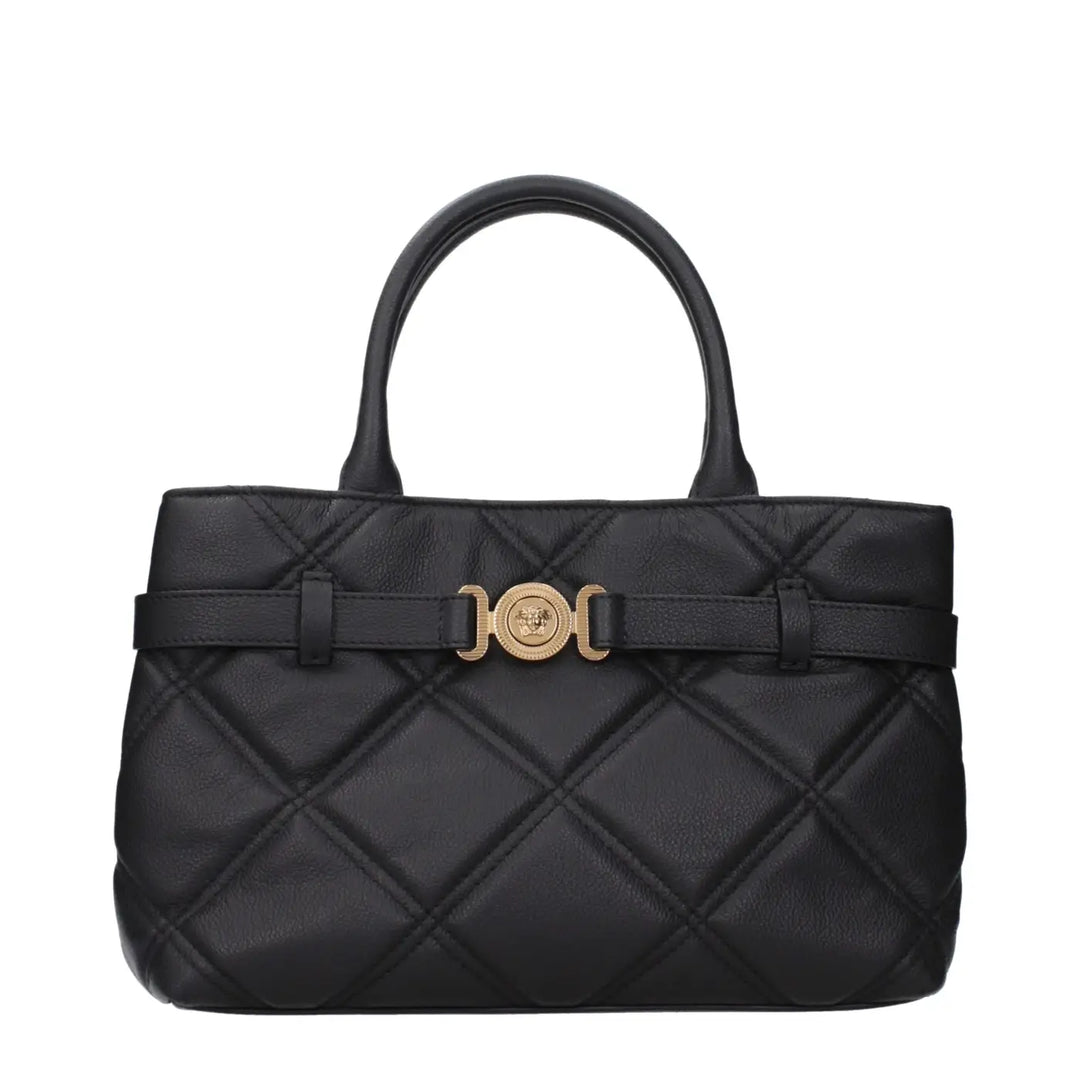 Versace Black Leather Handbag