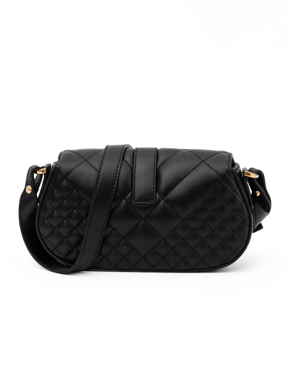 Versace - Black Leather Quilted Shoulder Strap Bag