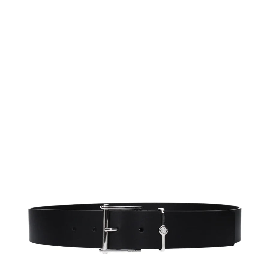 Versace Black Leather Regular Belt