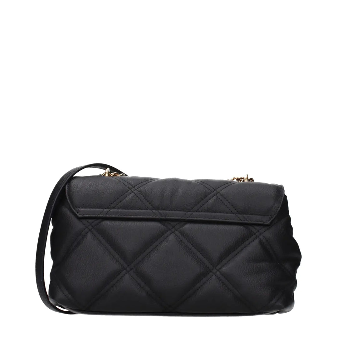 Versace Black Leather Shoulder Bag