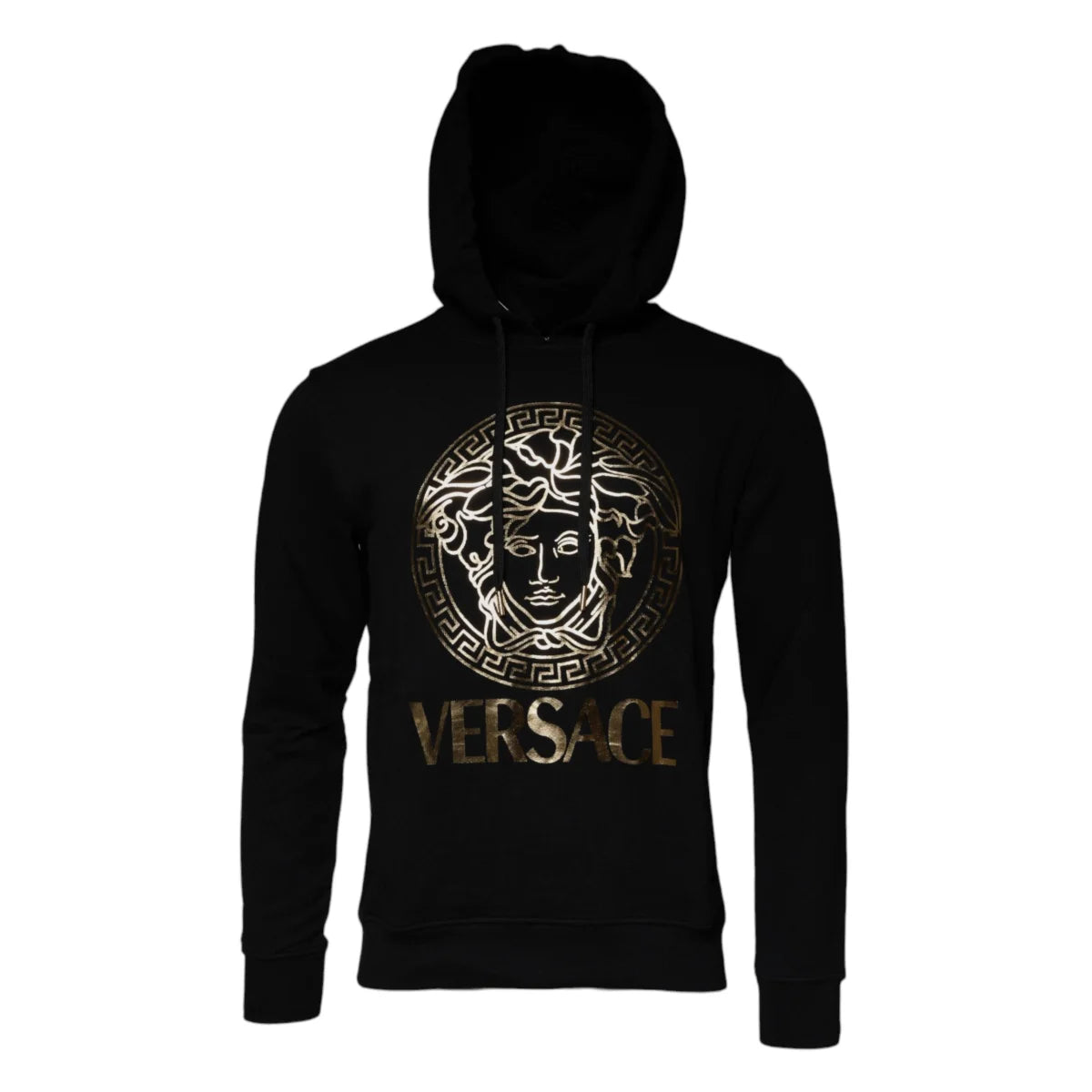 Versace Black Medusa Cotton Hoodie Pullover Sweatshirt Sweater