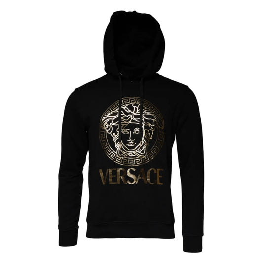 Versace Black Medusa Cotton Hoodie Pullover Sweatshirt Sweater